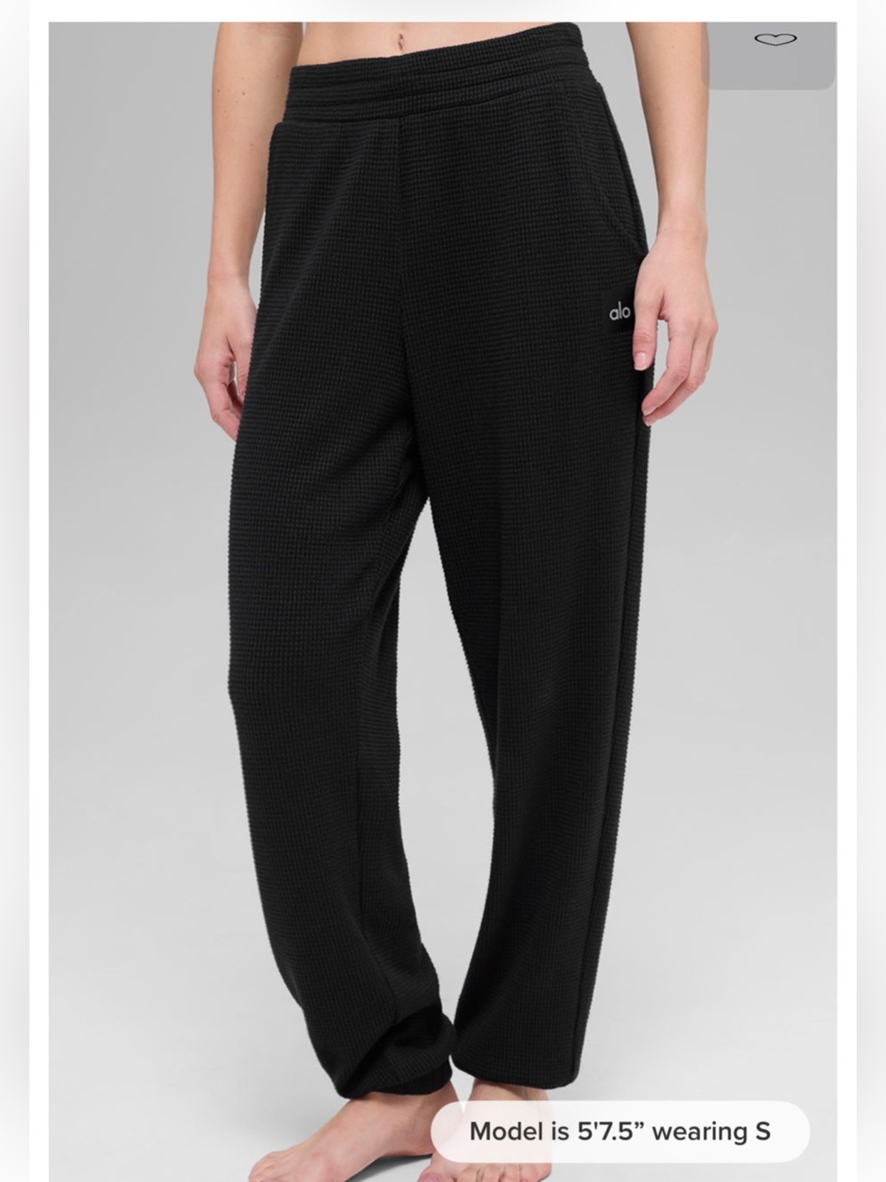Alo Yoga Waffle Weekend Escape Jogger Black Size XS